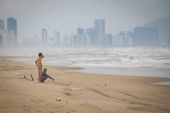 Fishermen on the beach